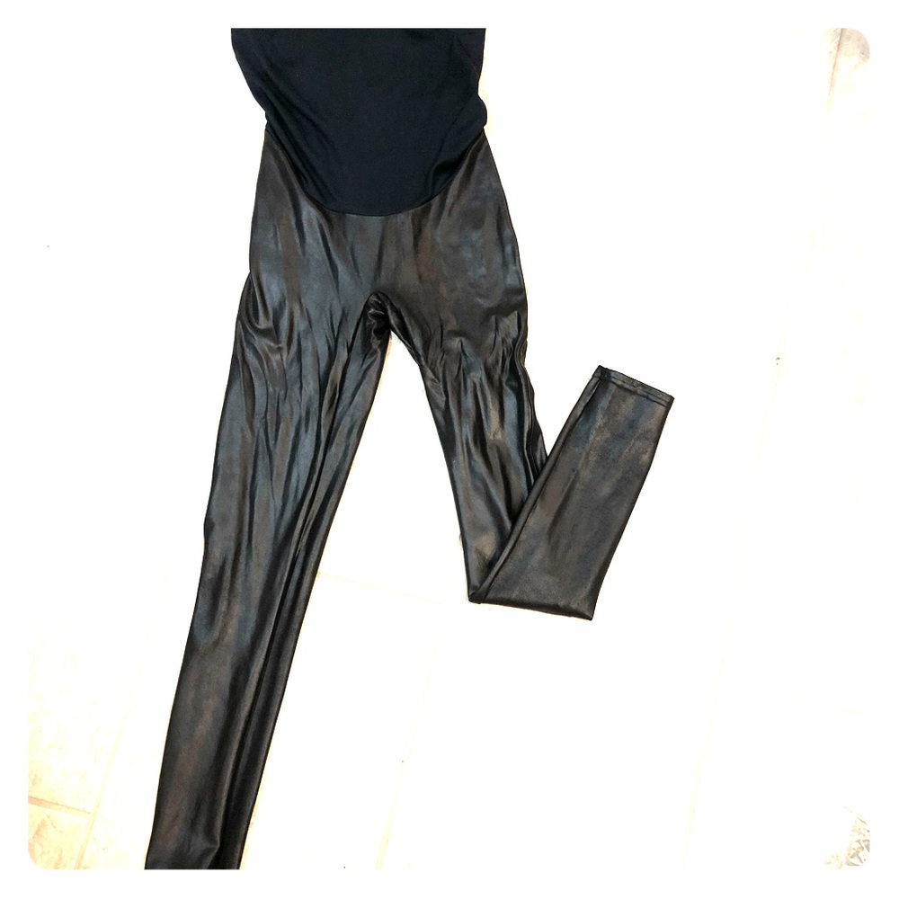 Spanx Maternity Faux Leather Leggings